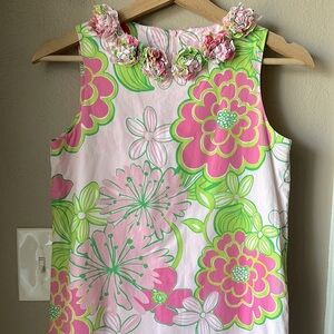 LILLY PULITZER Girls Floral Sleeveless Pink Dress